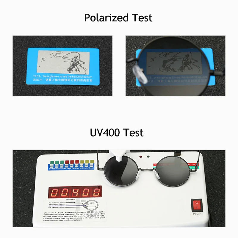 レトロヴィンテージサングラス 偏光 金属フレーム UV400